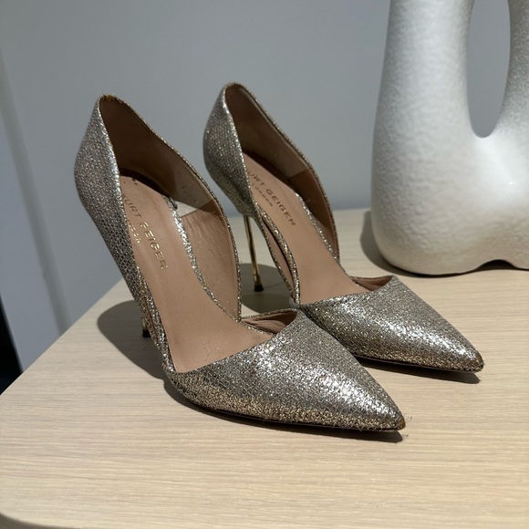 Kurt Geiger champagne shimmer heels - Picture 4 of 12